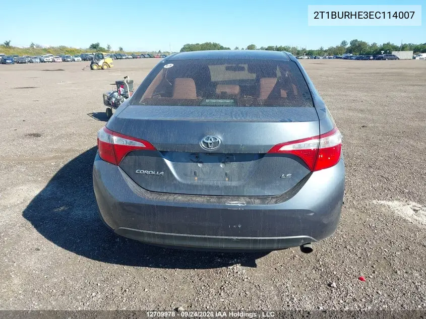 2014 TOYOTA COROLLA VIN 2T1BURHE3EC114007 — фото 17