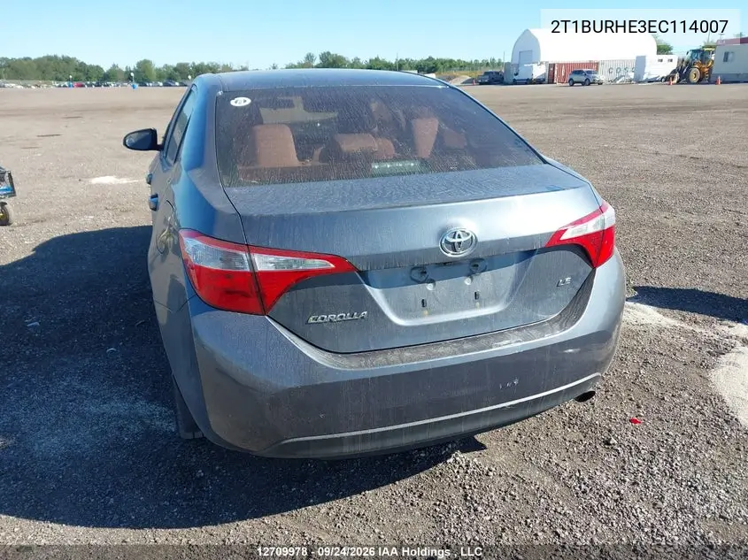 2014 TOYOTA COROLLA VIN 2T1BURHE3EC114007 — фото 3