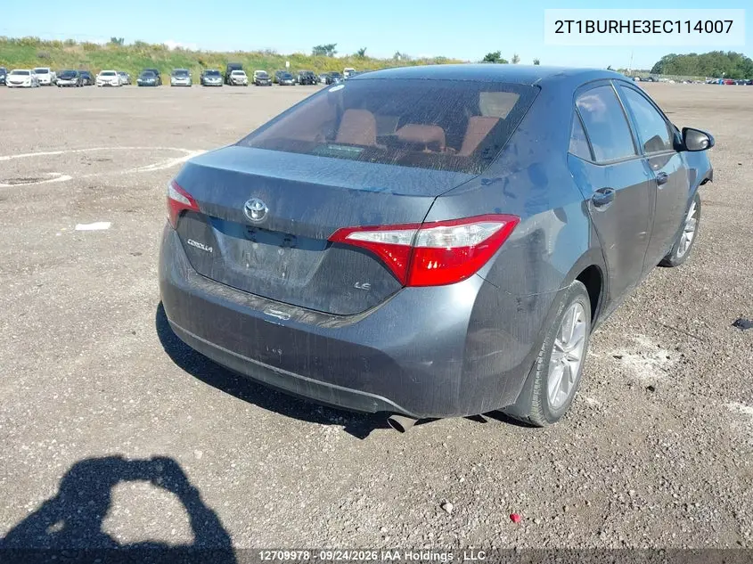 2014 TOYOTA COROLLA VIN 2T1BURHE3EC114007 — фото 4