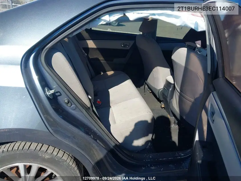 2014 TOYOTA COROLLA VIN 2T1BURHE3EC114007 — фото 8