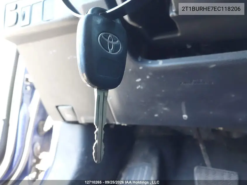 2014 TOYOTA COROLLA VIN 2T1BURHE7EC118206 — фото 10