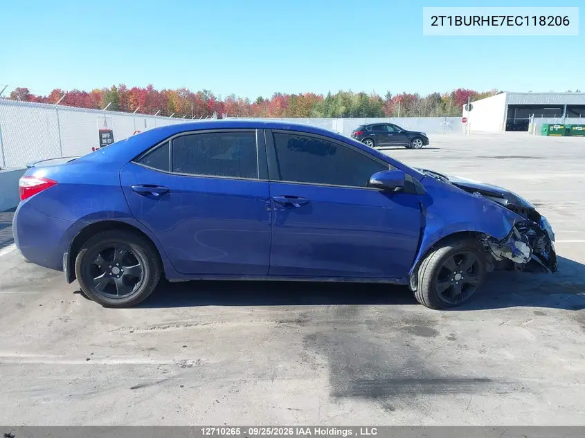 2014 TOYOTA COROLLA VIN 2T1BURHE7EC118206 — фото 13