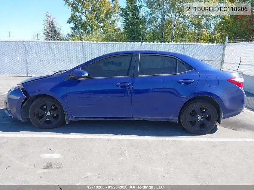 2014 TOYOTA COROLLA VIN 2T1BURHE7EC118206 — фото 14