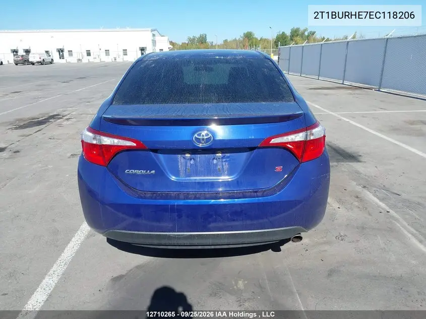 2014 TOYOTA COROLLA VIN 2T1BURHE7EC118206 — фото 16