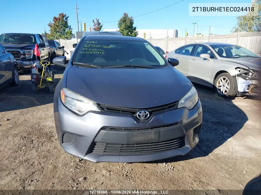 2014 TOYOTA COROLLA VIN 2T1BURHE1EC024418 — фото 13