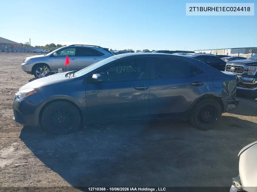 2014 TOYOTA COROLLA VIN 2T1BURHE1EC024418 — фото 15