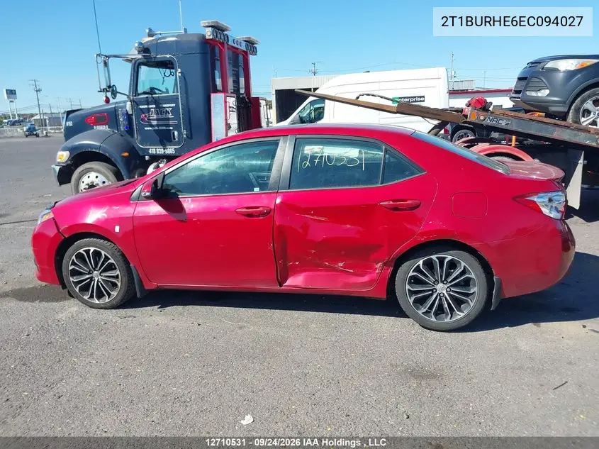 2014 TOYOTA COROLLA VIN 2T1BURHE6EC094027 — фото 14