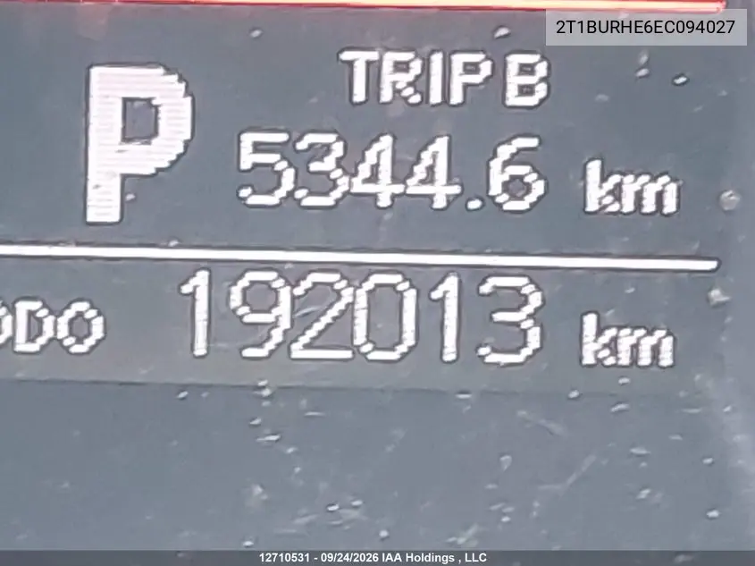 2014 TOYOTA COROLLA VIN 2T1BURHE6EC094027 — фото 15