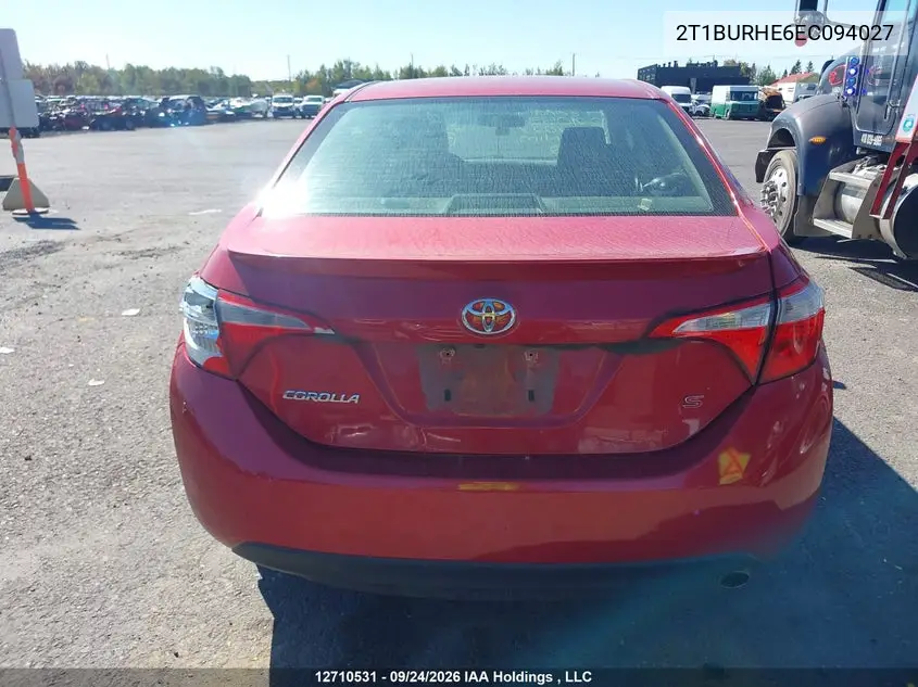 2014 TOYOTA COROLLA VIN 2T1BURHE6EC094027 — фото 16