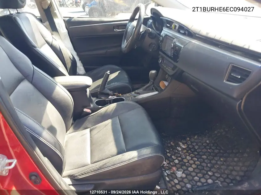 2014 TOYOTA COROLLA VIN 2T1BURHE6EC094027 — фото 5