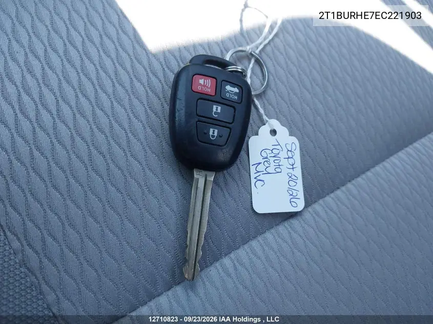 2014 TOYOTA COROLLA VIN 2T1BURHE7EC221903 — фото 11