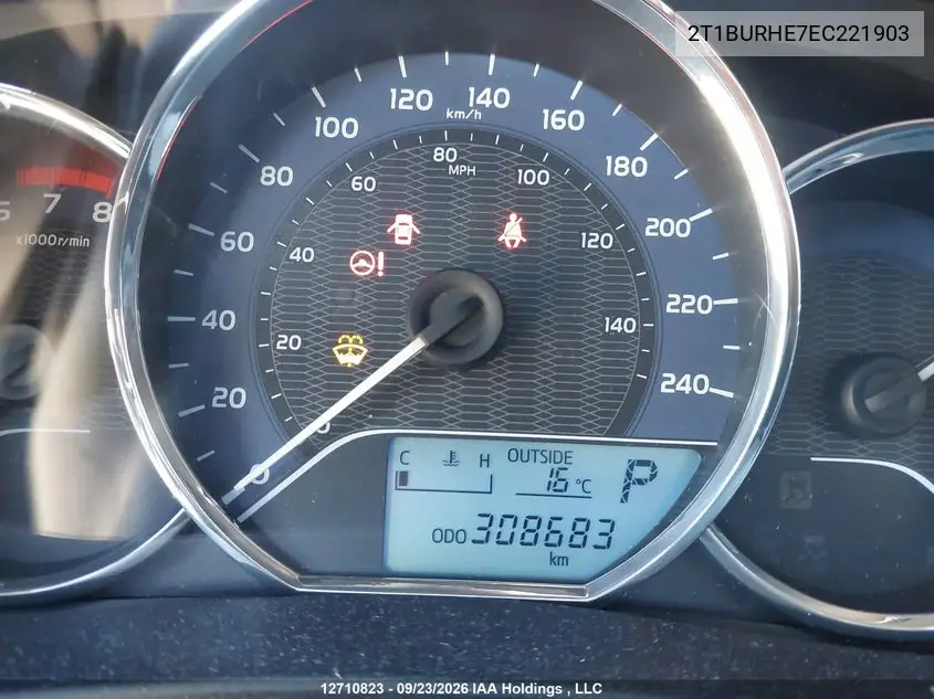 2014 TOYOTA COROLLA VIN 2T1BURHE7EC221903 — фото 16