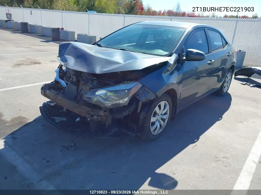 2014 TOYOTA COROLLA VIN 2T1BURHE7EC221903 — фото 2