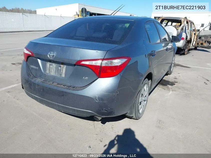 2014 TOYOTA COROLLA VIN 2T1BURHE7EC221903 — фото 4
