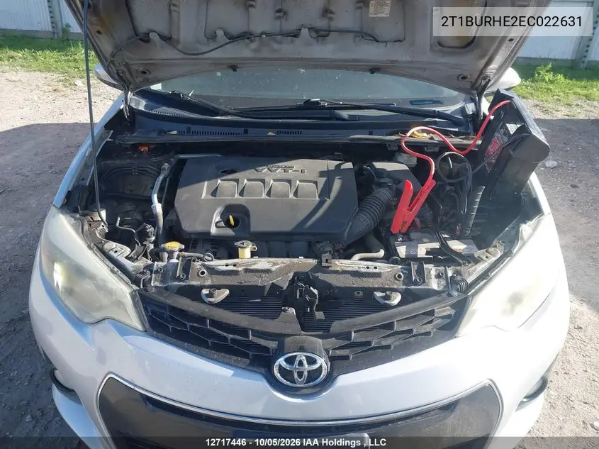 2014 TOYOTA COROLLA VIN 2T1BURHE2EC022631 — фото 10