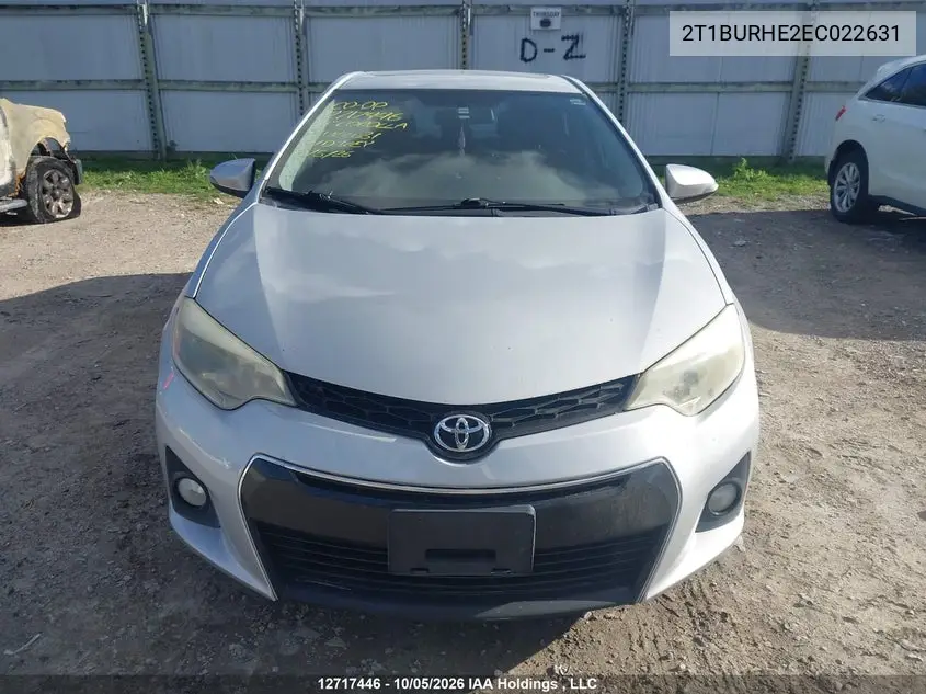 2014 TOYOTA COROLLA VIN 2T1BURHE2EC022631 — фото 12