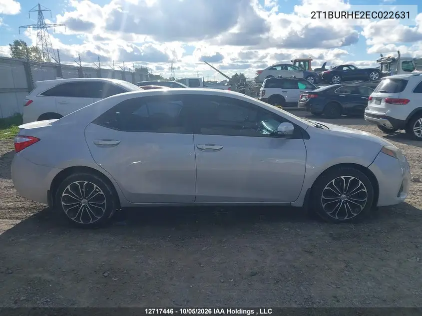 2014 TOYOTA COROLLA VIN 2T1BURHE2EC022631 — фото 13