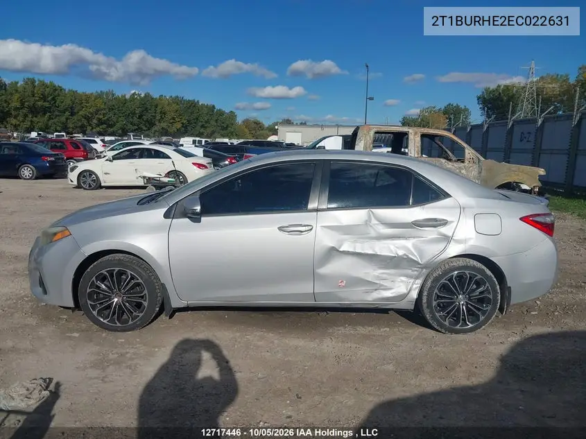 2014 TOYOTA COROLLA VIN 2T1BURHE2EC022631 — фото 14
