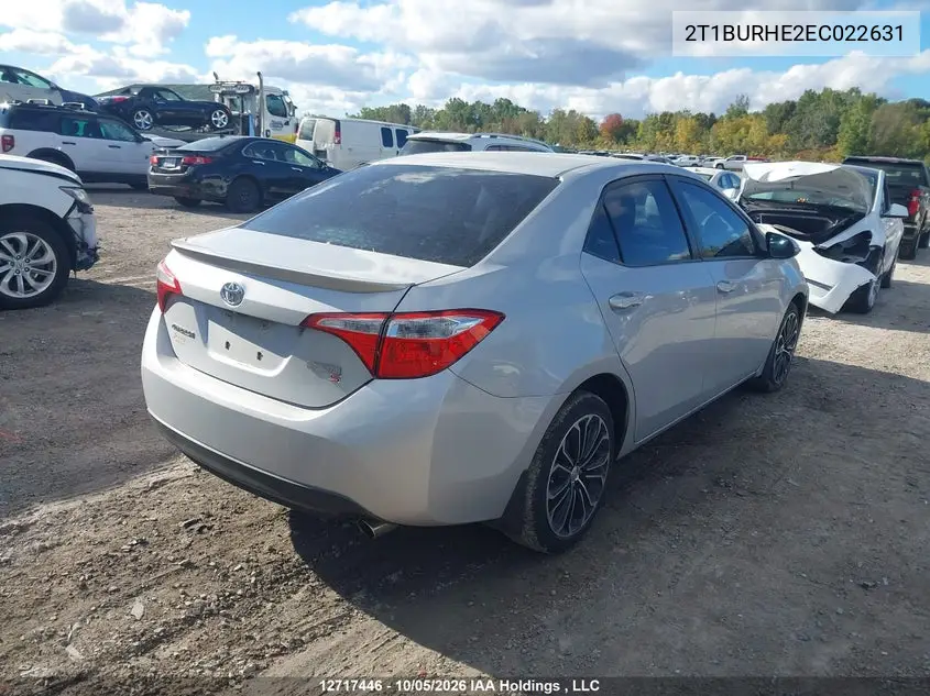 2014 TOYOTA COROLLA VIN 2T1BURHE2EC022631 — фото 4