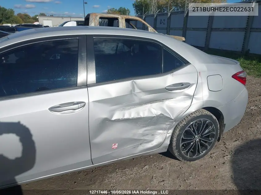 2014 TOYOTA COROLLA VIN 2T1BURHE2EC022631 — фото 6