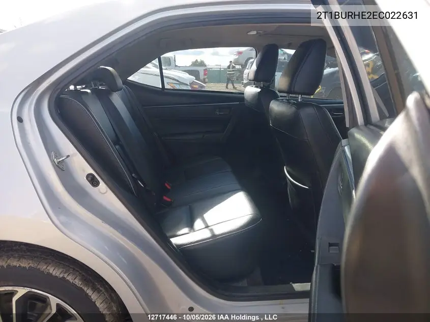2014 TOYOTA COROLLA VIN 2T1BURHE2EC022631 — фото 8