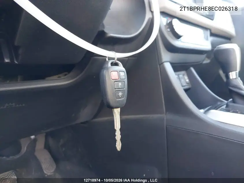 2014 TOYOTA COROLLA VIN 2T1BPRHE8EC026318 — фото 11