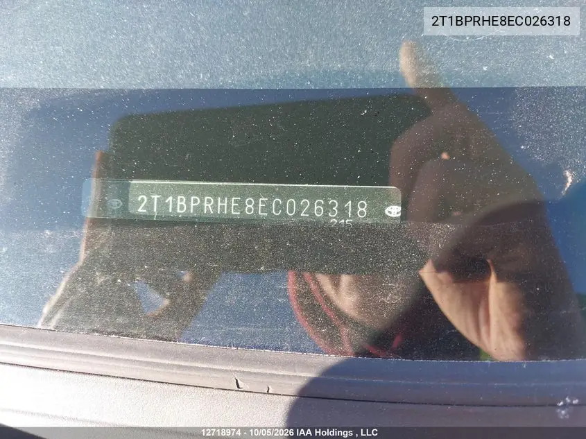 2014 TOYOTA COROLLA VIN 2T1BPRHE8EC026318 — фото 17