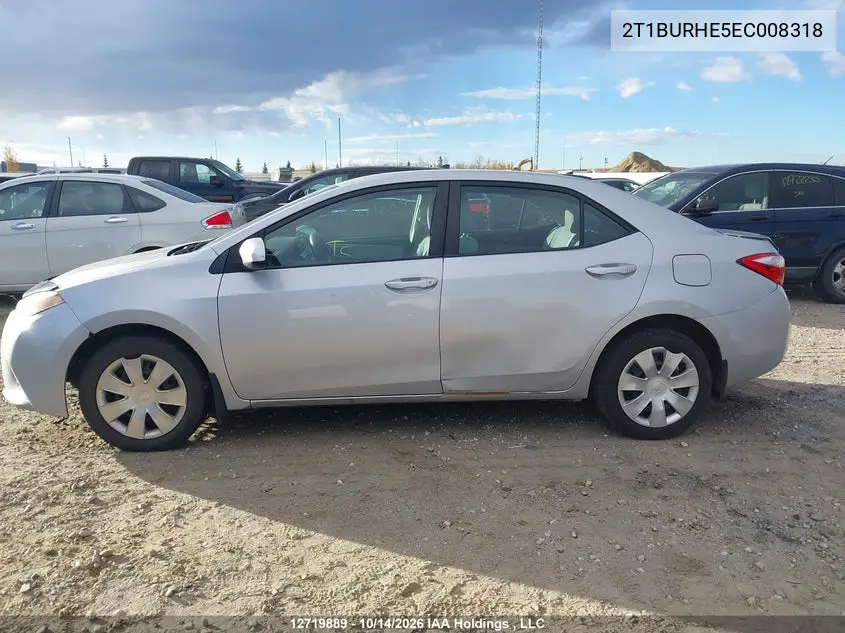 2014 TOYOTA COROLLA VIN 2T1BURHE5EC008318 — фото 14