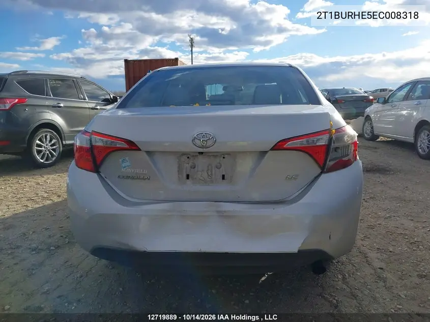 2014 TOYOTA COROLLA VIN 2T1BURHE5EC008318 — фото 16