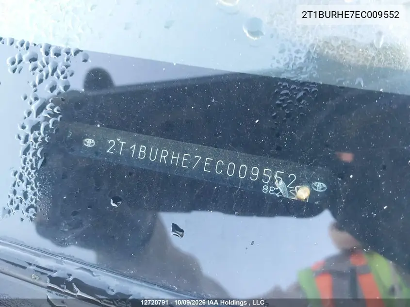 2014 TOYOTA COROLLA VIN 2T1BURHE7EC009552 — фото 18