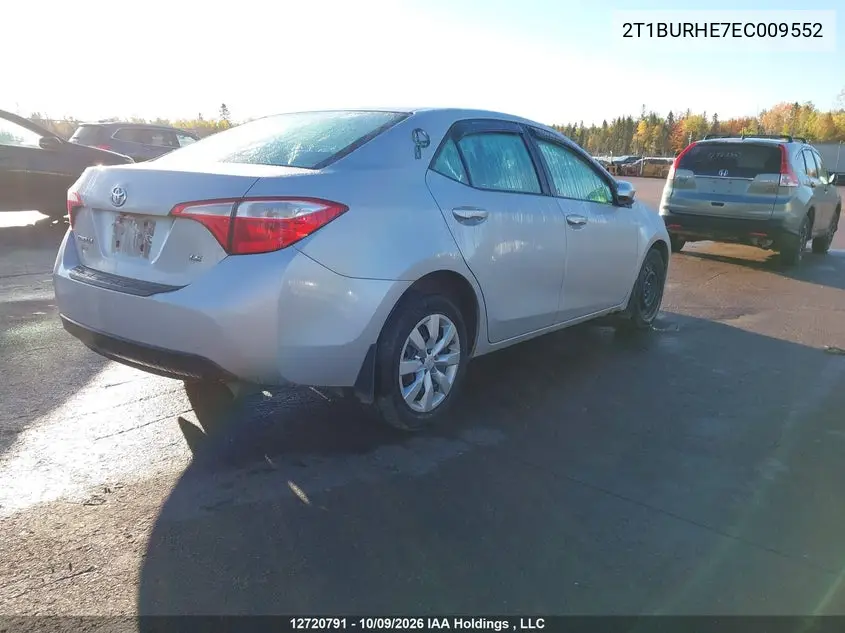 2014 TOYOTA COROLLA VIN 2T1BURHE7EC009552 — фото 4