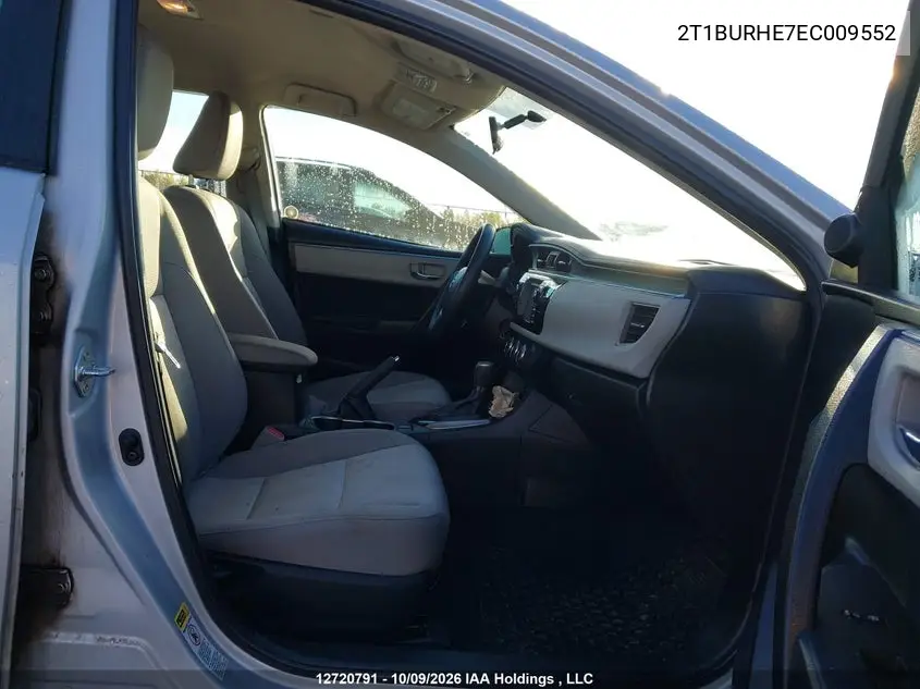 2014 TOYOTA COROLLA VIN 2T1BURHE7EC009552 — фото 5