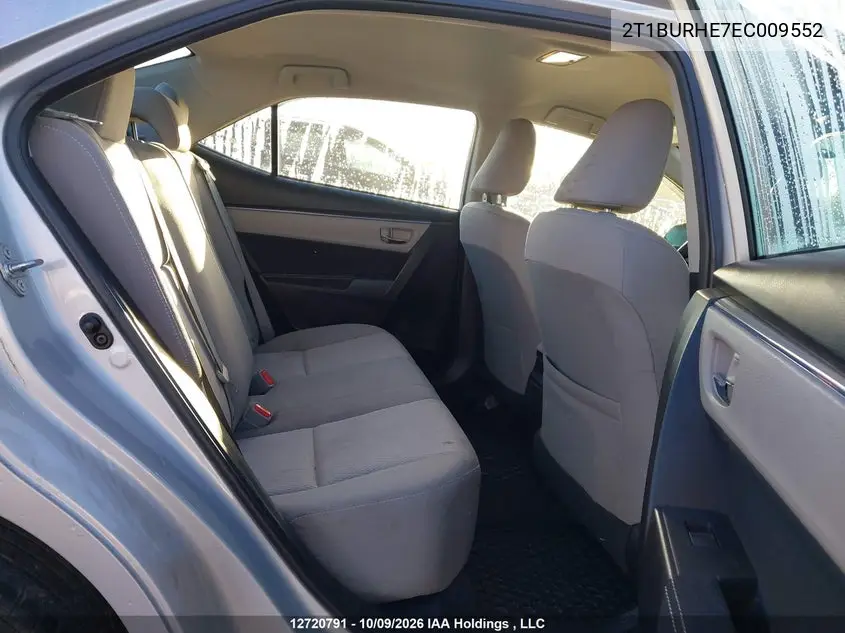 2014 TOYOTA COROLLA VIN 2T1BURHE7EC009552 — фото 8