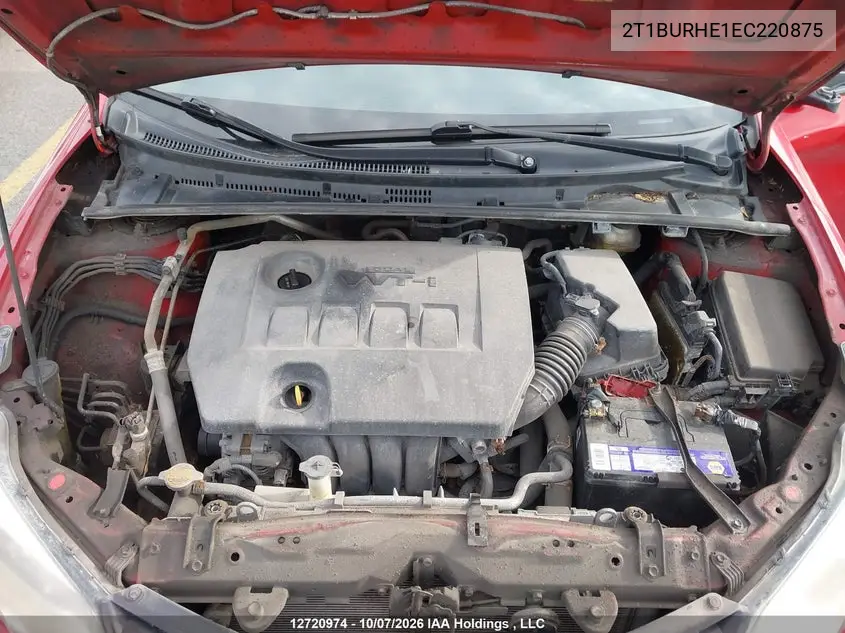 2014 TOYOTA COROLLA VIN 2T1BURHE1EC220875 — фото 10