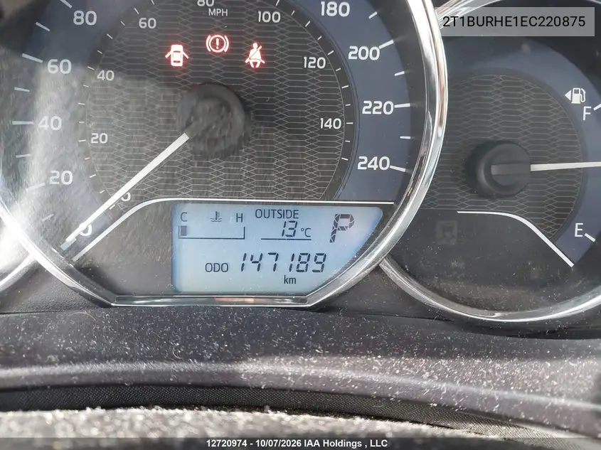 2014 TOYOTA COROLLA VIN 2T1BURHE1EC220875 — фото 16