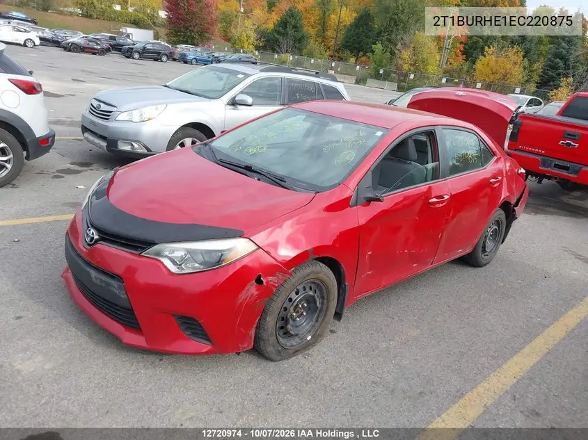 2014 TOYOTA COROLLA VIN 2T1BURHE1EC220875 — фото 2