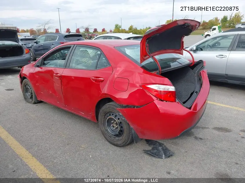 2014 TOYOTA COROLLA VIN 2T1BURHE1EC220875 — фото 3