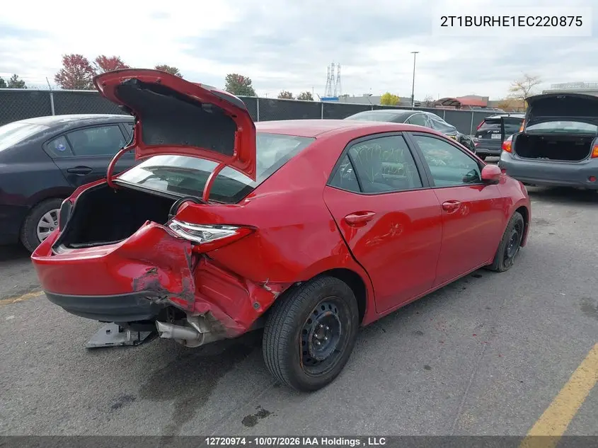 2014 TOYOTA COROLLA VIN 2T1BURHE1EC220875 — фото 4