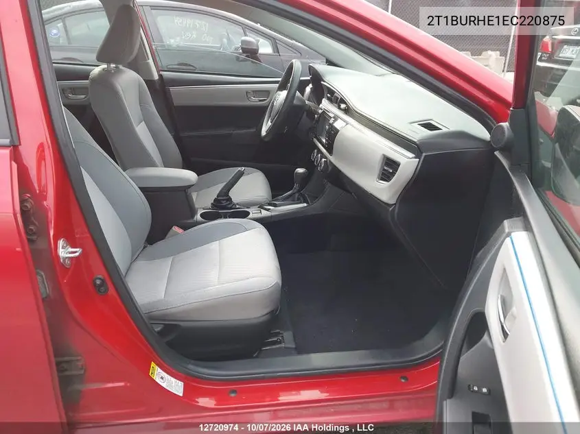 2014 TOYOTA COROLLA VIN 2T1BURHE1EC220875 — фото 5