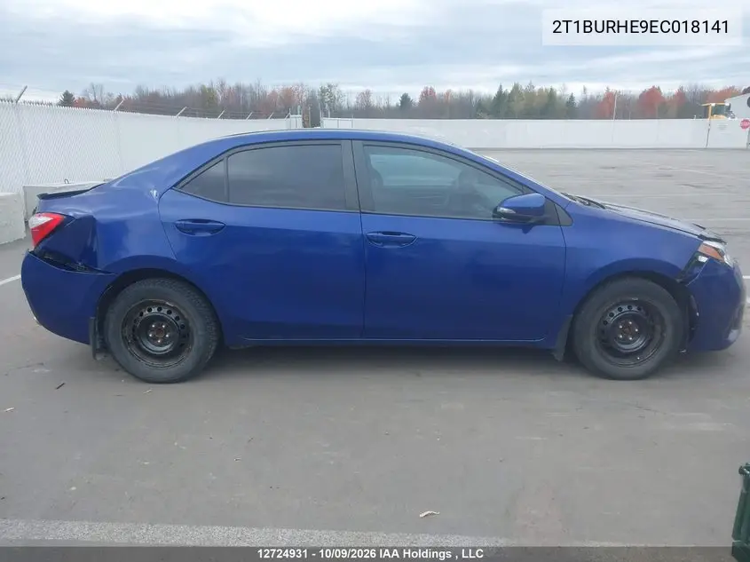 2014 TOYOTA COROLLA VIN 2T1BURHE9EC018141 — фото 13