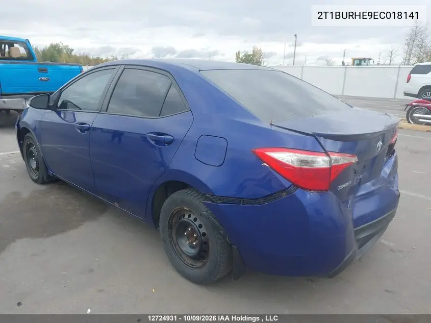 2014 TOYOTA COROLLA VIN 2T1BURHE9EC018141 — фото 3
