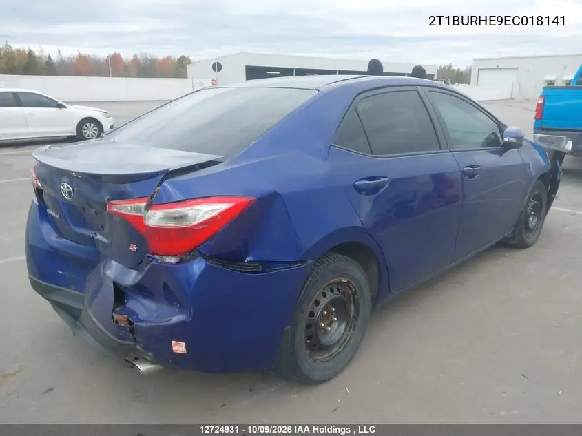 2014 TOYOTA COROLLA VIN 2T1BURHE9EC018141 — фото 4