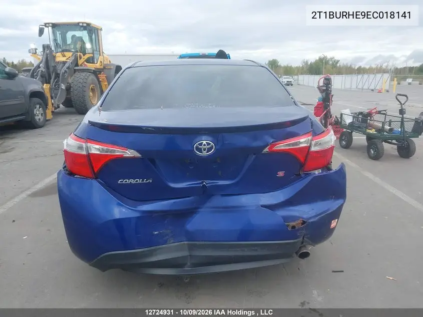 2014 TOYOTA COROLLA VIN 2T1BURHE9EC018141 — фото 6