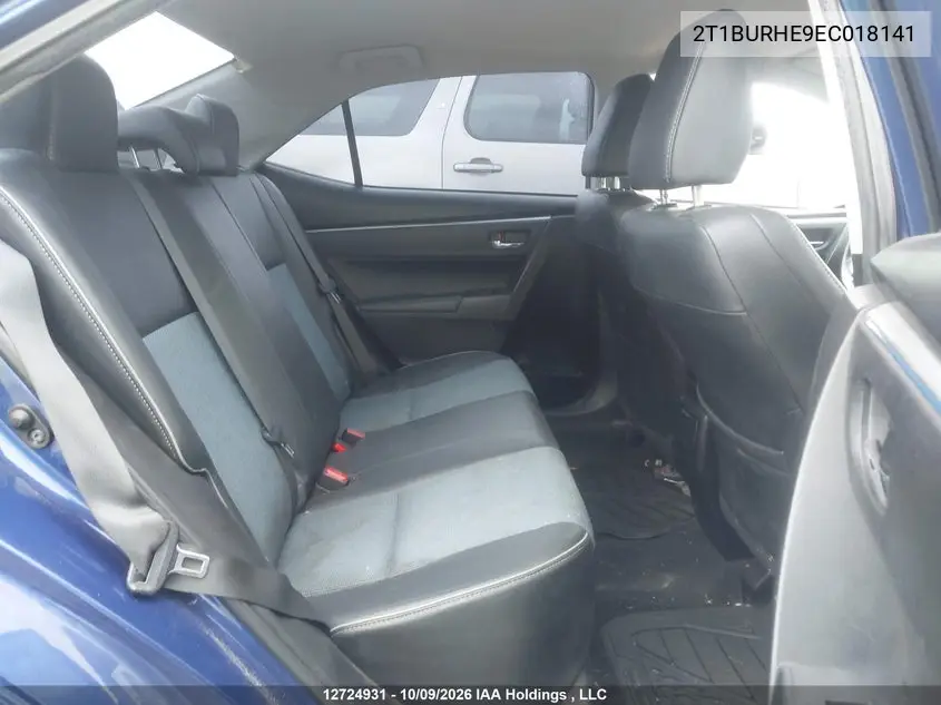 2014 TOYOTA COROLLA VIN 2T1BURHE9EC018141 — фото 8