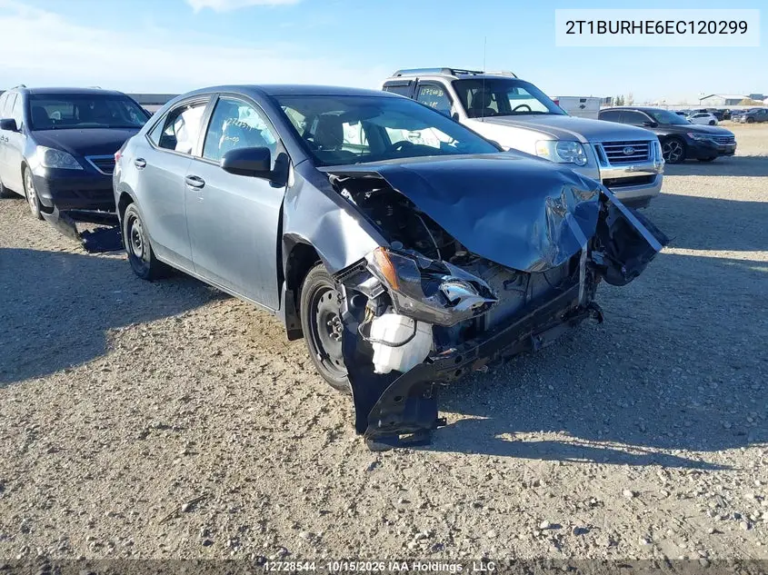TOYOTA COROLLA 2014, VIN 2T1BURHE6EC120299
