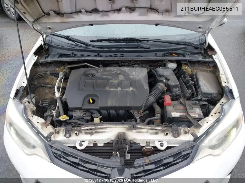 2014 TOYOTA COROLLA VIN 2T1BURHE4EC086511 — фото 10