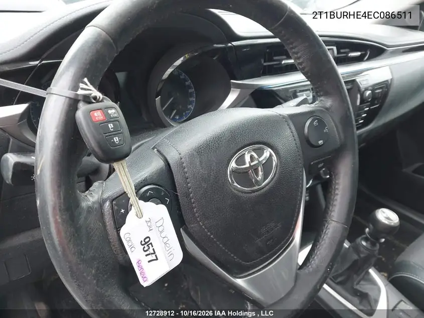 2014 TOYOTA COROLLA VIN 2T1BURHE4EC086511 — фото 11