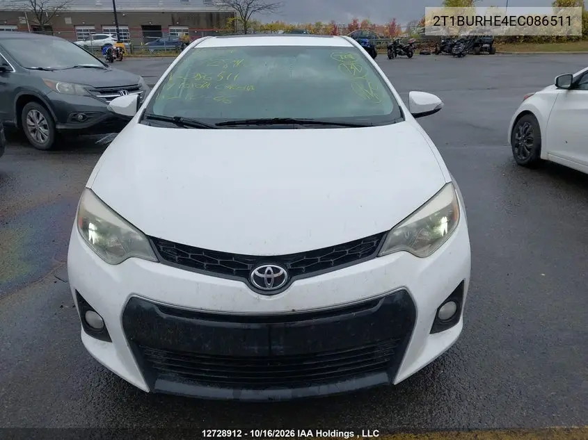 2014 TOYOTA COROLLA VIN 2T1BURHE4EC086511 — фото 12