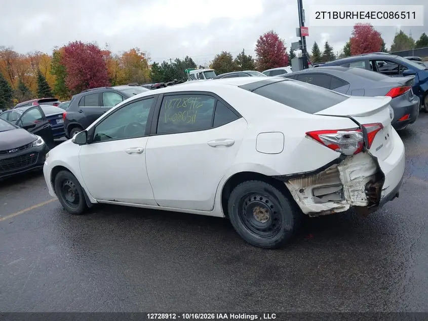 2014 TOYOTA COROLLA VIN 2T1BURHE4EC086511 — фото 14