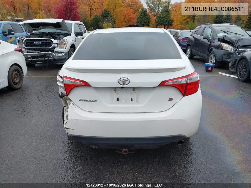 2014 TOYOTA COROLLA VIN 2T1BURHE4EC086511 — фото 16